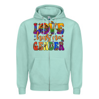 Seafoam love has no gender Zipper Hoodie - JahusDesignShop