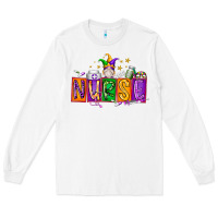 White nurse mardi gras Long Sleeve Tee - RacoonDesign