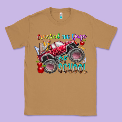 Crushed 100 Days Of School Classic Tee Designed By Racoondesign