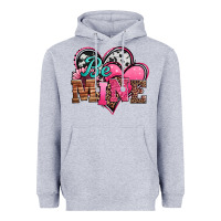 Heather Grey valentines day western hearts be mine Heavyweight Hoodie - Jasminsmagicworld