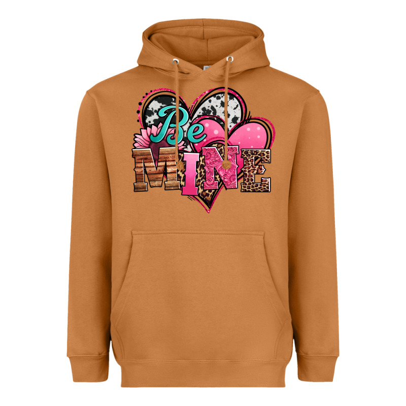 Valentines Day Western Hearts Be Mine Heavyweight Hoodie by Jasminsmagicworld | Teevron
