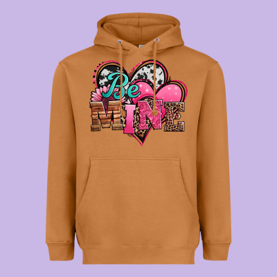 Valentines Day Western Hearts Be Mine Heavyweight Hoodie Designed By Jasminsmagicworld
