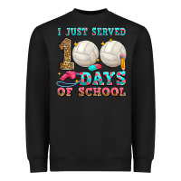 Black i just served 100 days of school volleyball Heavyweight Sweatshirt - Zillion Design Studio