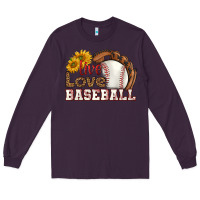 Plum live love baseball Long Sleeve Tee - HRA Design Shop