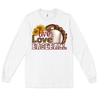 White live love baseball Long Sleeve Tee - HRA Design Shop