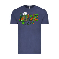 Vintage Denim st patricks day love nurse Vintage Tee - RanaPortraitStore