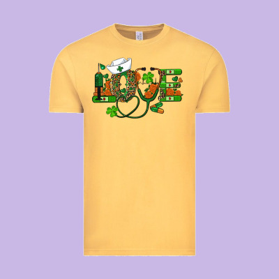 St Patricks Day Love Nurse Vintage Tee Designed By Ranaportraitstore