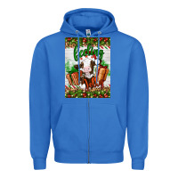 True Royal Christmas feeling jolly cow Zipper Hoodie - Artiststas