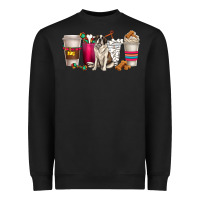 Black st. bernard dog coffee cups Heavyweight Sweatshirt - texasbilliewilder
