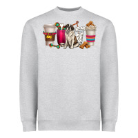 Heather Grey st. bernard dog coffee cups Heavyweight Sweatshirt - texasbilliewilder