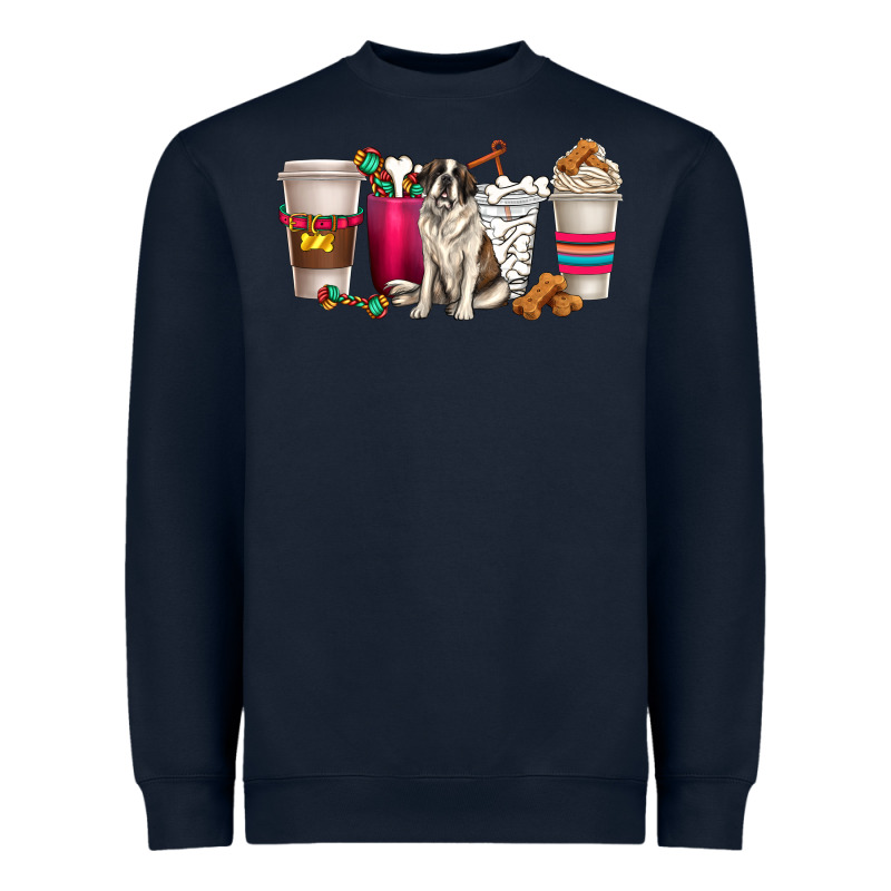 St. Bernard Dog Coffee Cups Heavyweight Sweatshirt by texasbilliewilder | Teevron