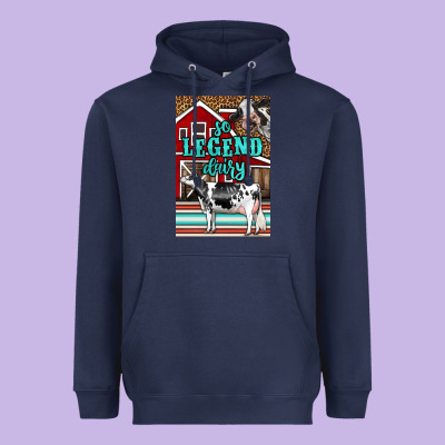 Western So Legend Dairy Holstein Cow Heavyweight Hoodie Designed By Lillyallendesigns