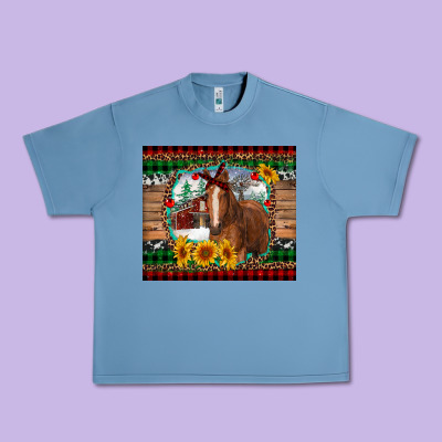 Christmas Farm And Horse Urban Heavy Tee Designed By Ranaportraitstore