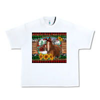 White christmas farm and horse Urban Heavy Tee - RanaPortraitStore