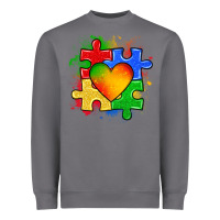 Storm autism puzzle pieces heart Heavyweight Sweatshirt - Zillion Design Studio