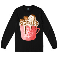 Black hotcocoa with snowman  fa element Long Sleeve Tee - FaDigitalArtStudio