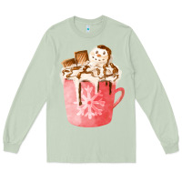 Matcha hotcocoa with snowman  fa element Long Sleeve Tee - FaDigitalArtStudio