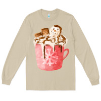 Mushroom hotcocoa with snowman  fa element Long Sleeve Tee - FaDigitalArtStudio