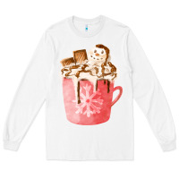 White hotcocoa with snowman  fa element Long Sleeve Tee - FaDigitalArtStudio
