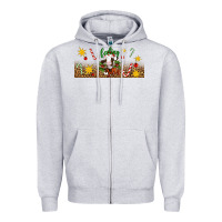 Heather Grey Christmas feeling jolly cow Zipper Hoodie - Artiststas