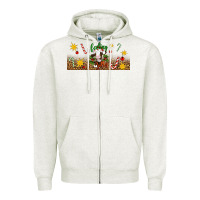 Oatmeal Heather Christmas feeling jolly cow Zipper Hoodie - Artiststas