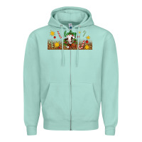Seafoam Christmas feeling jolly cow Zipper Hoodie - Artiststas