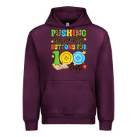 Mauve Wine pushing my teacher's buttons for 100 days Urban Hoodie - Artiststas