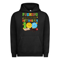 Pigment Black pushing my teacher's buttons for 100 days Urban Hoodie - Artiststas