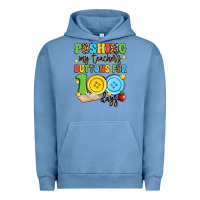Pigment Pebble Blue pushing my teacher's buttons for 100 days Urban Hoodie - Artiststas