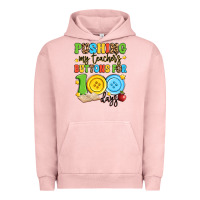 Pigment Salmon pushing my teacher's buttons for 100 days Urban Hoodie - Artiststas