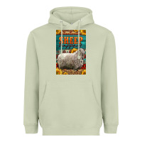 Matcha Western Sheep Happens Sunflowers Heavyweight Hoodie - LillyAllenDesigns