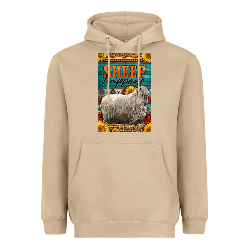 Western Sheep Happens Sunflowers Heavyweight Hoodie by LillyAllenDesigns | Teevron