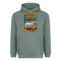 Sage Western Sheep Happens Sunflowers Heavyweight Hoodie - LillyAllenDesigns