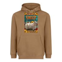 Toasted Coconut Western Sheep Happens Sunflowers Heavyweight Hoodie - LillyAllenDesigns
