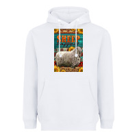 White Western Sheep Happens Sunflowers Heavyweight Hoodie - LillyAllenDesigns