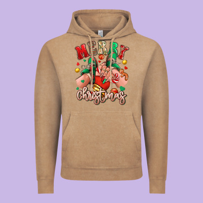 Merry Christmas Caucasian Girl Sneakers Vintage Hoodie Designed By Ranaportraitstore