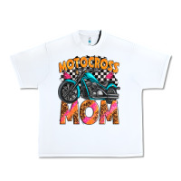 White motocross mom Urban Heavy Tee - texasbilliewilder
