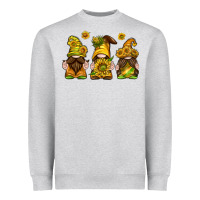 Heather Grey sunflower gnomies Heavyweight Sweatshirt - texasbilliewilder