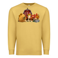 Antique Gold Red Barn Farm Animals Premium Sweatshirt - Jasminsmagicworld