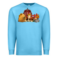 Ocean Blue Red Barn Farm Animals Premium Sweatshirt - Jasminsmagicworld