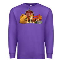 Purple Red Barn Farm Animals Premium Sweatshirt - Jasminsmagicworld