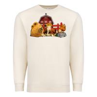Sandshell Red Barn Farm Animals Premium Sweatshirt - Jasminsmagicworld