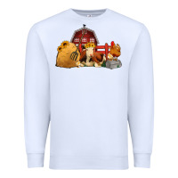 White Red Barn Farm Animals Premium Sweatshirt - Jasminsmagicworld