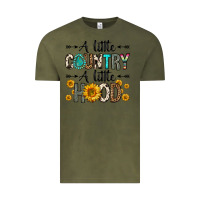 Vintage Olive a little country a little hood Vintage Tee - Zillion Design Studio