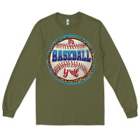 Army Green it's baseball y'all Long Sleeve Tee - HRA Design Shop