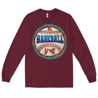 Burgundy it's baseball y'all Long Sleeve Tee - HRA Design Shop