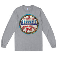 Heather Grey it's baseball y'all Long Sleeve Tee - HRA Design Shop