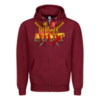 Burgundy softball aunt Zipper Hoodie - AdoDesignShop