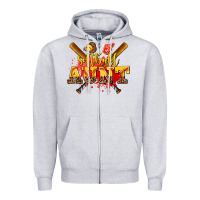 Heather Grey softball aunt Zipper Hoodie - AdoDesignShop