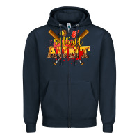 Navy softball aunt Zipper Hoodie - AdoDesignShop